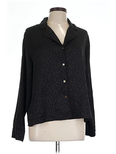 Pre-owned Assorted Brands Long Sleeve Blouse In Black
