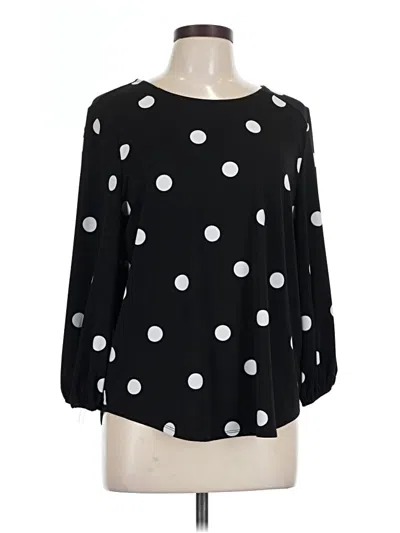 Pre-owned Assorted Brands Long Sleeve Blouse In Black