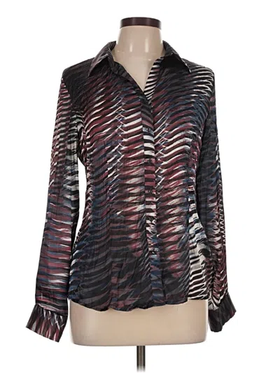Pre-owned Assorted Brands Long Sleeve Blouse In Black