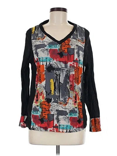 Pre-owned Assorted Brands Long Sleeve Blouse In Black