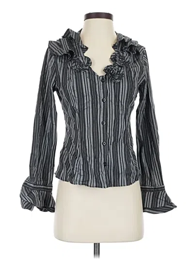 Pre-owned Assorted Brands Long Sleeve Blouse In Black