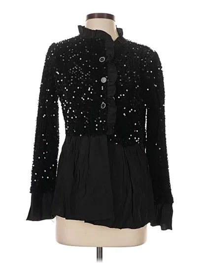 Pre-owned Assorted Brands Long Sleeve Blouse In Black