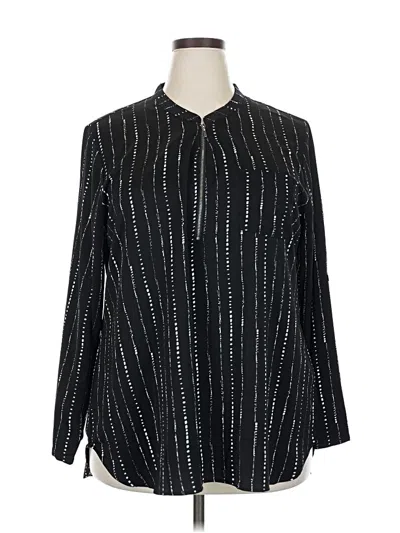 Assorted Brands Long Sleeve Blouse In Black