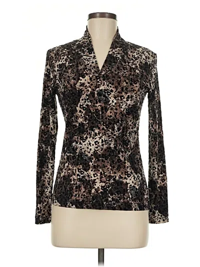 Pre-owned Assorted Brands Long Sleeve Blouse In Black