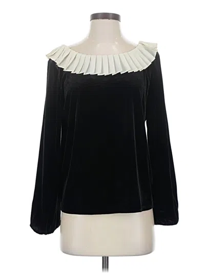 Pre-owned Assorted Brands Long Sleeve Blouse In Black