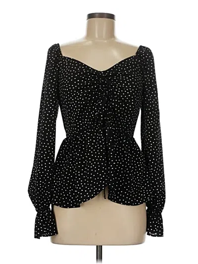 Pre-owned Assorted Brands Long Sleeve Blouse In Black