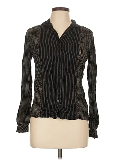Pre-owned Assorted Brands Long Sleeve Blouse In Black