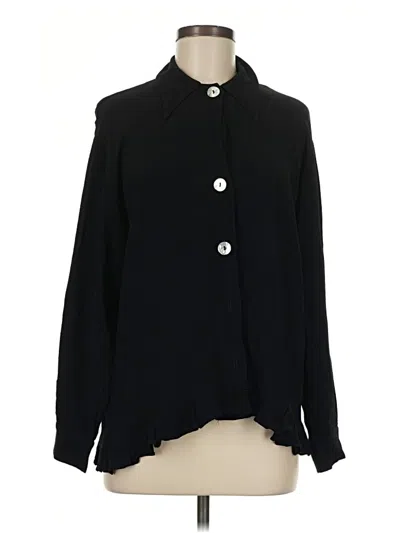 Pre-owned Assorted Brands Long Sleeve Blouse In Black