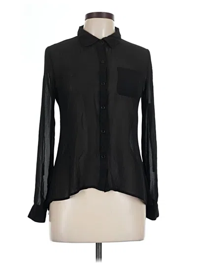 Pre-owned Assorted Brands Long Sleeve Blouse In Black