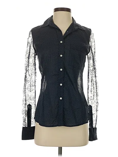 Pre-owned Assorted Brands Long Sleeve Blouse In Black