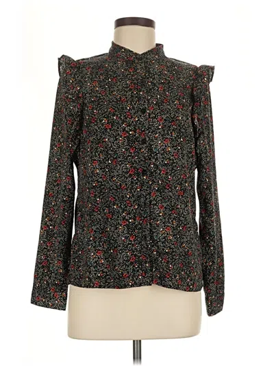 Pre-owned Assorted Brands Long Sleeve Blouse In Black