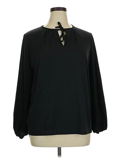 Pre-owned Assorted Brands Long Sleeve Blouse In Black