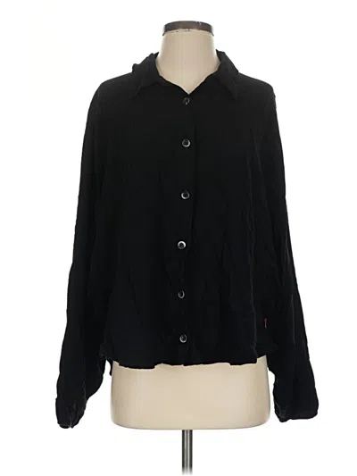 Pre-owned Assorted Brands Long Sleeve Blouse In Black