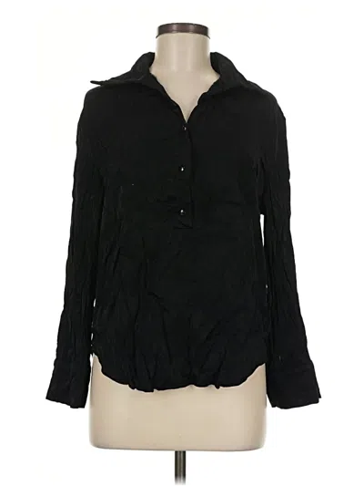 Pre-owned Assorted Brands Long Sleeve Blouse In Black