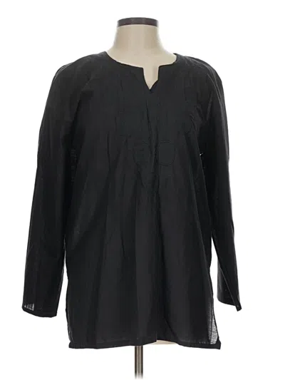 Pre-owned Assorted Brands Long Sleeve Blouse In Black
