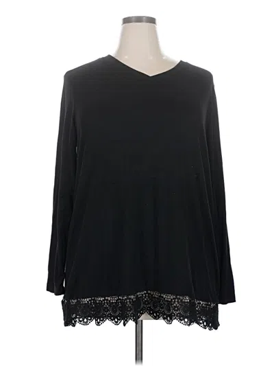 Pre-owned Assorted Brands Long Sleeve Blouse In Black