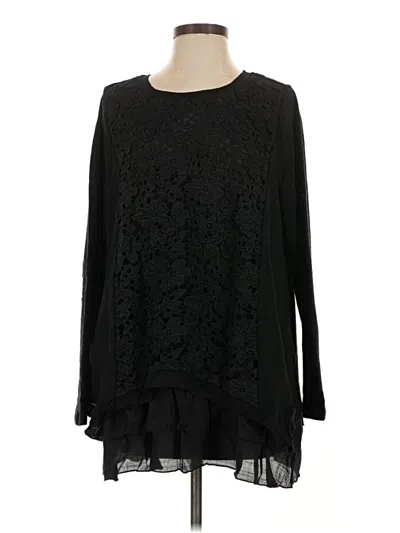 Assorted Brands Long Sleeve Blouse In Black