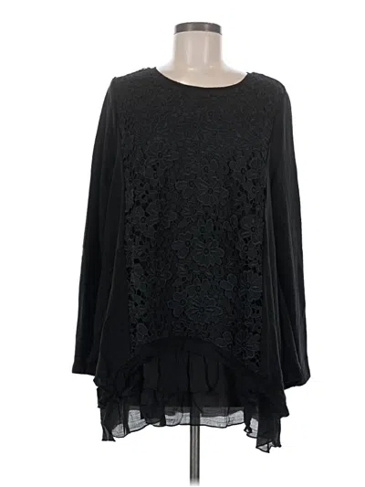 Assorted Brands Long Sleeve Blouse In Black
