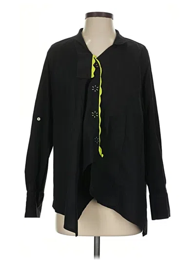 Pre-owned Assorted Brands Long Sleeve Blouse In Black