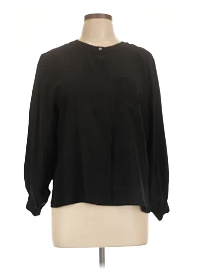 Pre-owned Assorted Brands Long Sleeve Blouse In Black