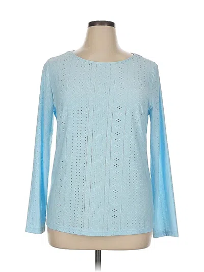Pre-owned Assorted Brands Long Sleeve Blouse In Blue
