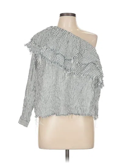 Pre-owned Assorted Brands Long Sleeve Blouse In Blue