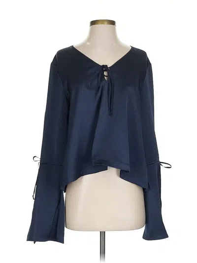 Assorted Brands Long Sleeve Blouse In Blue