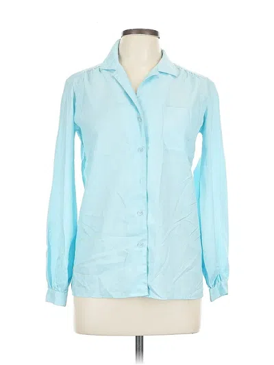 Pre-owned Assorted Brands Long Sleeve Blouse In Blue