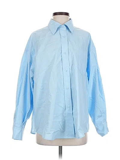 Pre-owned Assorted Brands Long Sleeve Blouse In Blue