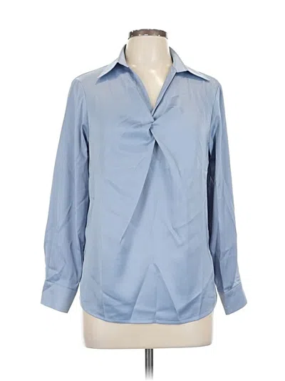 Pre-owned Assorted Brands Long Sleeve Blouse In Blue