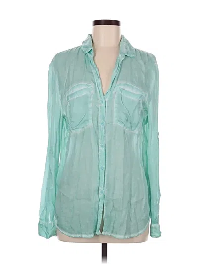 Pre-owned Assorted Brands Long Sleeve Blouse In Blue