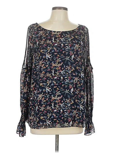 Pre-owned Assorted Brands Long Sleeve Blouse In Blue