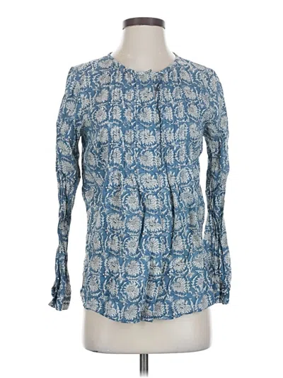 Pre-owned Assorted Brands Long Sleeve Blouse In Blue