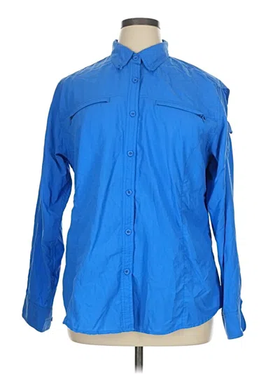 Pre-owned Assorted Brands Long Sleeve Blouse In Blue
