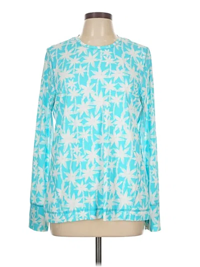 Pre-owned Assorted Brands Long Sleeve Blouse In Blue