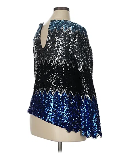 Pre-owned Assorted Brands Long Sleeve Blouse In Blue