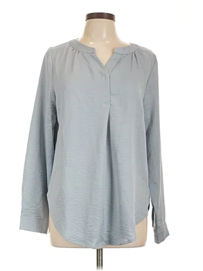 Assorted Brands Long Sleeve Blouse In Blue