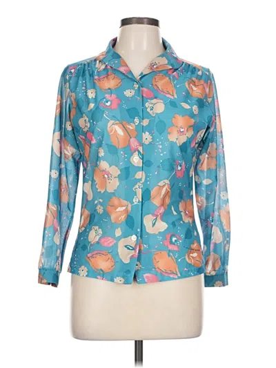 Pre-owned Assorted Brands Long Sleeve Blouse In Blue