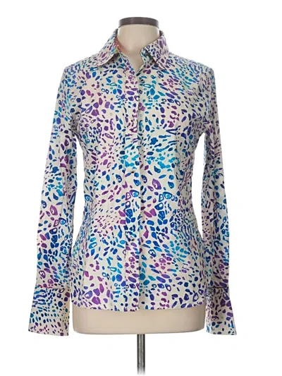 Pre-owned Assorted Brands Long Sleeve Blouse In Blue
