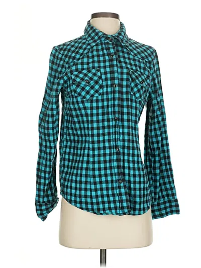 Pre-owned Assorted Brands Long Sleeve Blouse In Blue