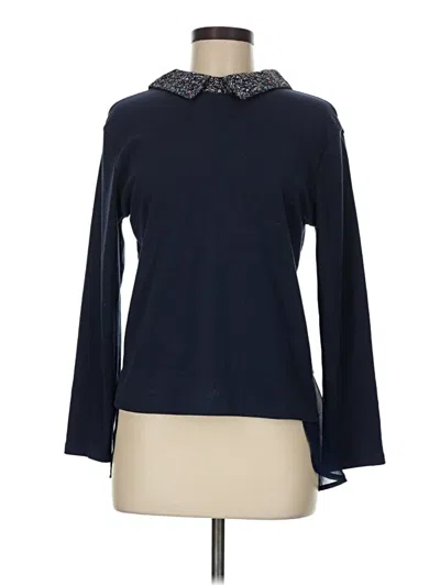 Pre-owned Assorted Brands Long Sleeve Blouse In Blue