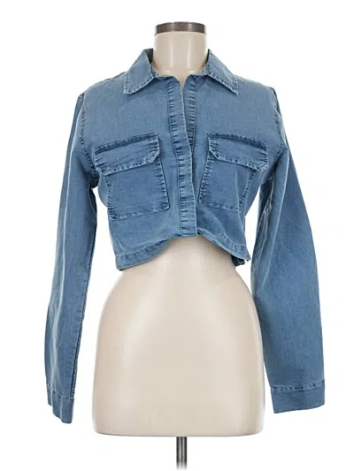 Pre-owned Assorted Brands Long Sleeve Blouse In Blue