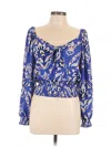 Assorted Brands Long Sleeve Blouse In Blue