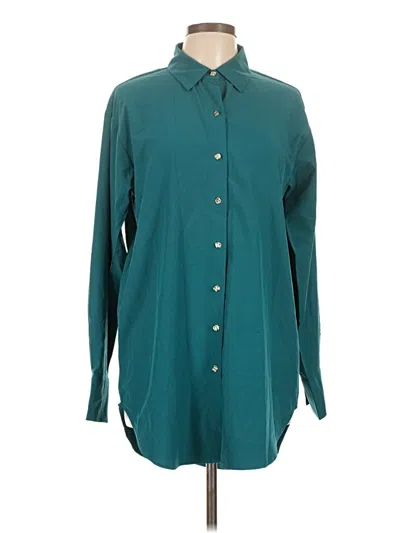 Pre-owned Assorted Brands Long Sleeve Blouse In Blue