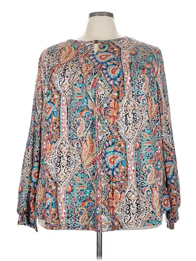 Pre-owned Assorted Brands Long Sleeve Blouse In Blue