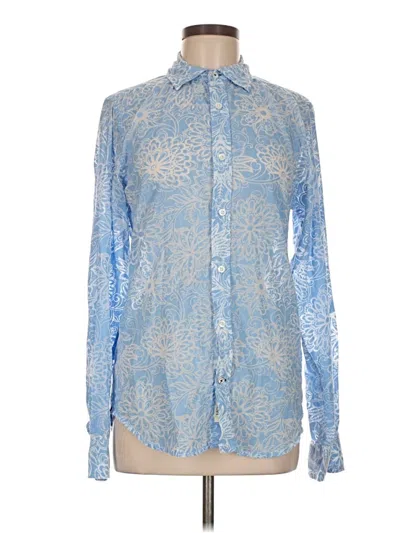 Pre-owned Assorted Brands Long Sleeve Blouse In Blue