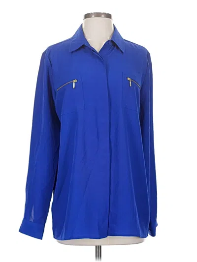 Assorted Brands Long Sleeve Blouse In Blue