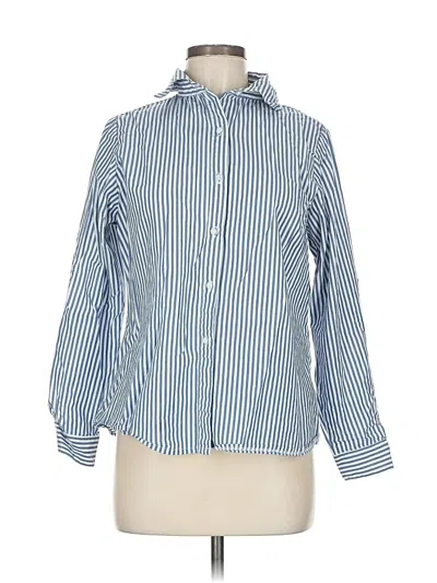 Pre-owned Assorted Brands Long Sleeve Blouse In Blue