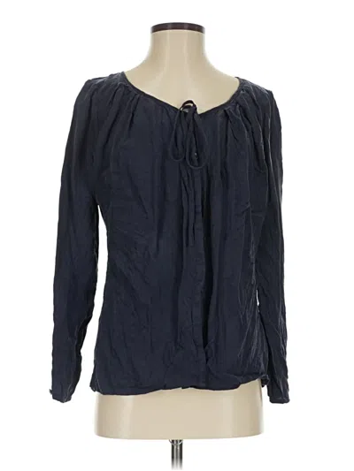 Pre-owned Assorted Brands Long Sleeve Blouse In Blue