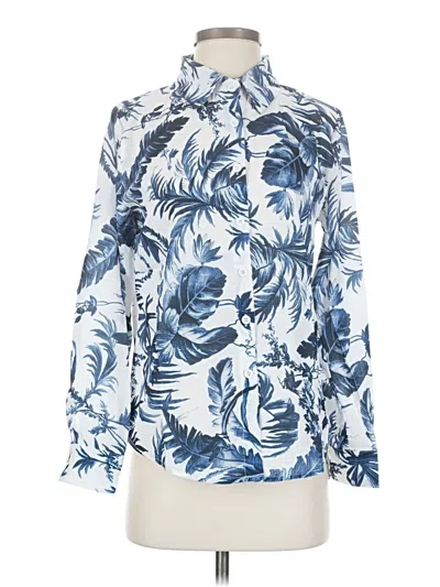 Pre-owned Assorted Brands Long Sleeve Blouse In Blue